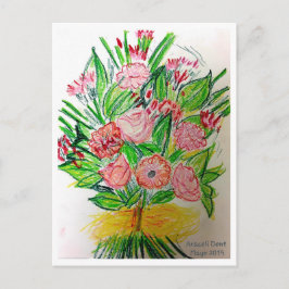 Cartão Postal Premium Wrapped Canvas (Gloss) Gerberas