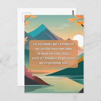 Cartão Postal Prends soin de ta santé mentale