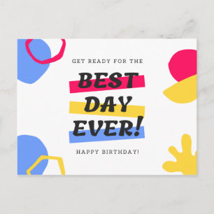 CARTÃO POSTAL PREPARE-SE PARA O MELHOR DIA DE TODOS!