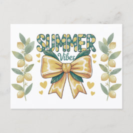 Cartão Postal Preppy Lemons Summer Vibes