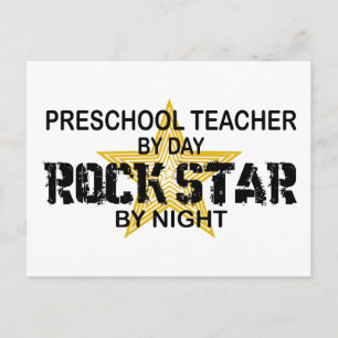 Cartão Postal Preschool Rock Star por Noite