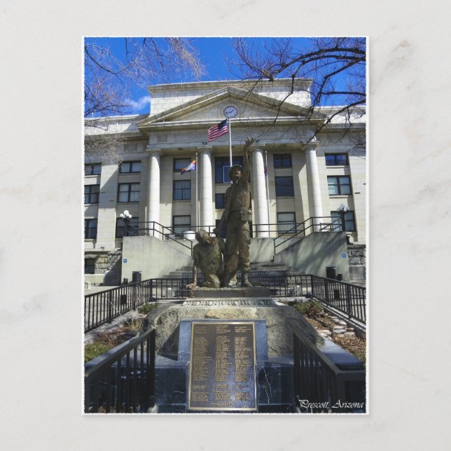 Cartão Postal Prescott, Tribunal de Arizonas (Frente)