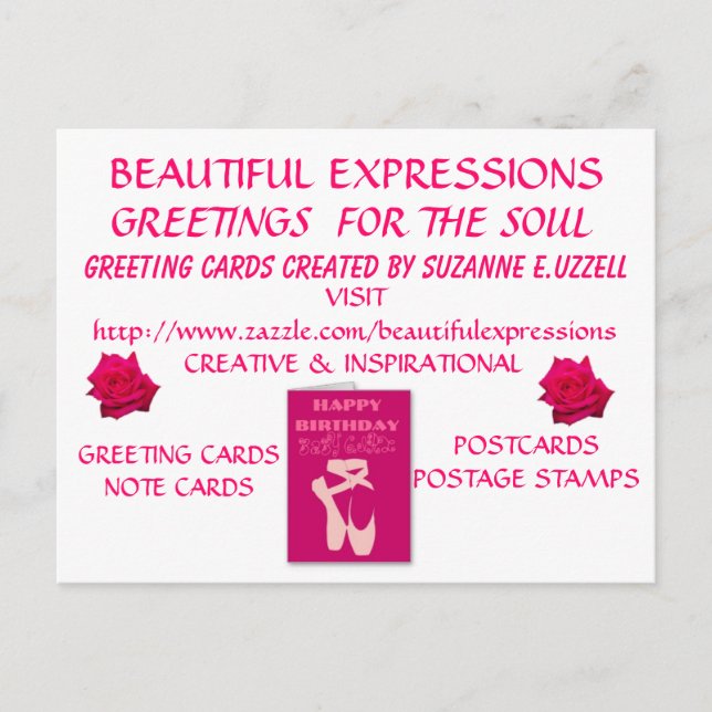 CARTÃO POSTAL PRESENES DE EXPRESSÕES BONITAS (Frente)