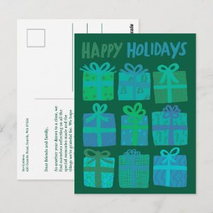 Cartão Postal PRESENETES DE FÉRIAS Feliz Natal PERSONALIZADO