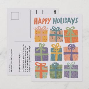 Cartão Postal PRESENETES DE FÉRIAS Feliz Natal PERSONALIZADO