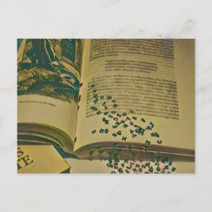 Cartão Postal Presente amante da biblioteca