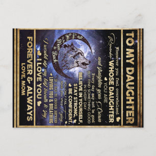 Cartão Postal Presente Borboletas Para Minha Filha, Aniversário 