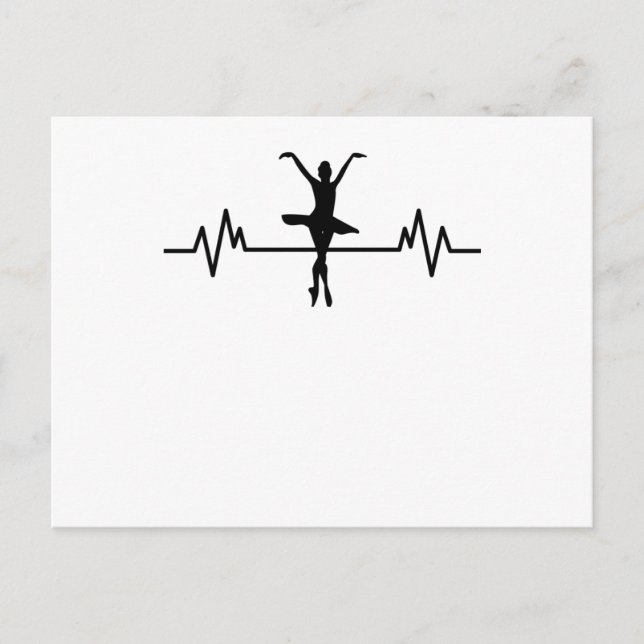 Cartão Postal Presente Clássico de Bailarina com Desenho de Bati (Frente)