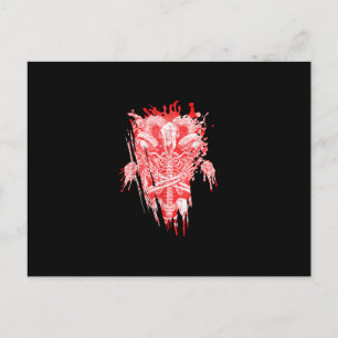 Cartão Postal Presente da Igreja de Satanás Todo Louvor ao Bode 