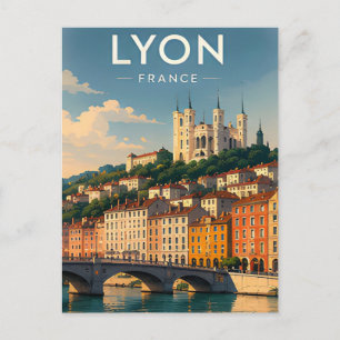 Cartão Postal Presente da viagem à beira-mar de Lyon França