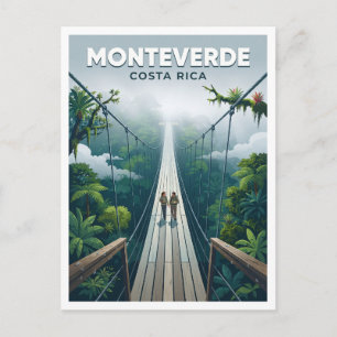 Cartão Postal Presente das Pontes Penduradas da Floresta de Nuve