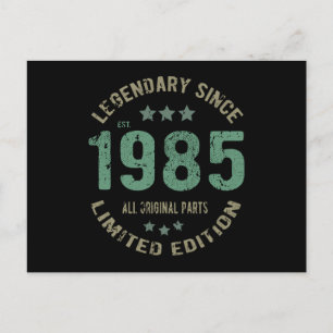 Cartão Postal Presente de 40 Anos de Idade Aniversário de 1985 L