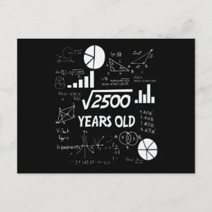 Cartão Postal Presente de 50º Aniversário para Professor de Mate