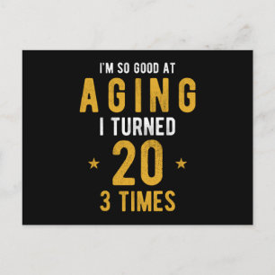 Cartão Postal Presente de 60 Anos de Idade Dito Engraçado