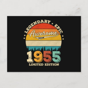Cartão Postal Presente de 67º Aniversário Incrível desde 1955