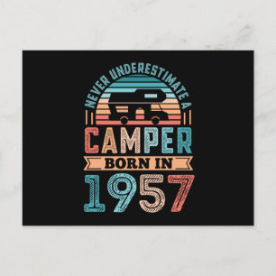 Cartão Postal Presente de 70º aniversário para campista nascido