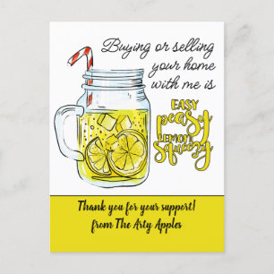 Cartão Postal presente de agradecimento ao funcionário voluntári