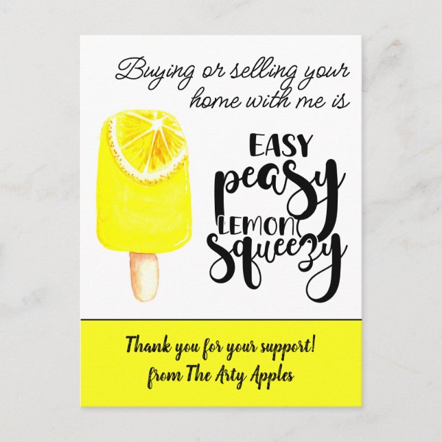 Cartão Postal presente de agradecimento ao pessoal marketing imo (Frente)