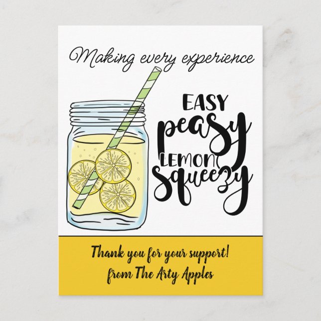 Cartão Postal presente de agradecimento para funcionários volunt (Frente)