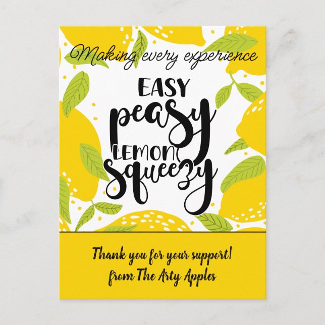 Cartão Postal presente de agradecimento por indicação de cliente (Frente)