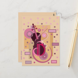 CARTÃO POSTAL PRESENTE DE AMOR DE MÚSICA