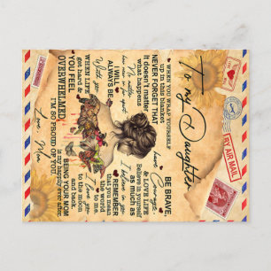 Cartão Postal Presente de Aniversário Borboletas Para Minha Filh