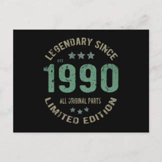 Cartão Postal Presente de Aniversário de 35 Anos Lendário de 199