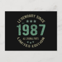 Presente de Aniversário de 38 Anos Lenda de 1987 P