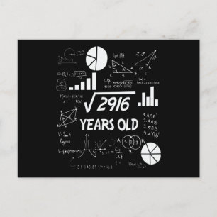 Cartão Postal Presente de aniversário de 54 anos para professor 