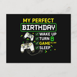 Cartão Postal Presente de aniversário de 8 anos para menino game