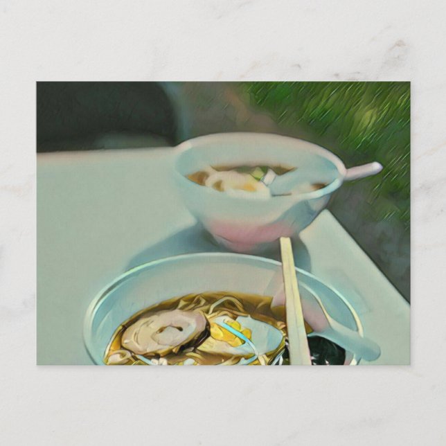 Cartão Postal Presente de aniversário de Ramen (Frente)