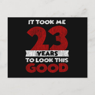 Cartão Postal Presente de Aniversário Engraçado de 23 Anos de Id