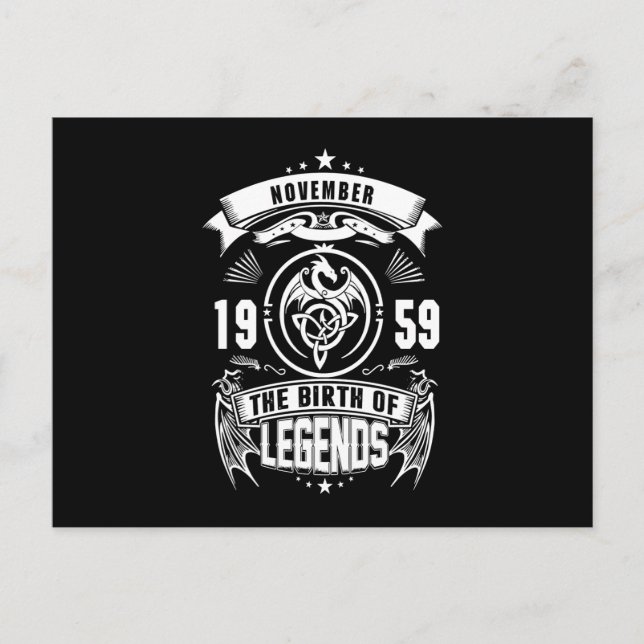 Cartão Postal Presente De Aniversário | Novembro 1959 O Nascimen (Frente)