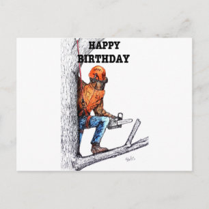 Cartão Postal Presente de aniversário para arborista e cirurgião