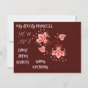 CARTÃO POSTAL PRESENTE DE ANIVERSÁRIO PARA FILHA IRMÃ AMIGO