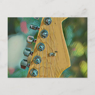 Cartão Postal presente de aniversário para guitarrista
