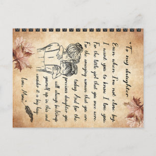 Cartão Postal Presente de Aniversário Para Minha Filha, Presente