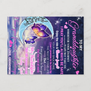 Cartão Postal Presente de Aniversário para Netas Borboletas Idei