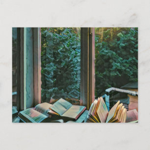 Cartão Postal Presente de arte de leitura