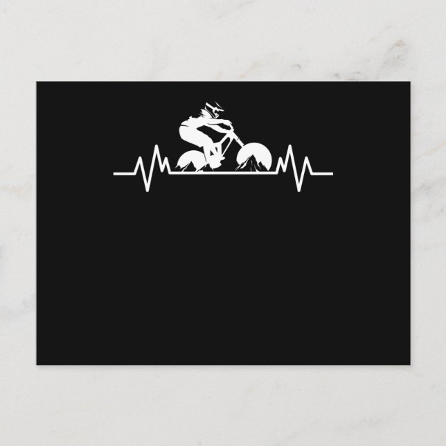 Cartão Postal Presente de bicicleta de montanha em declive ritmo (Frente)