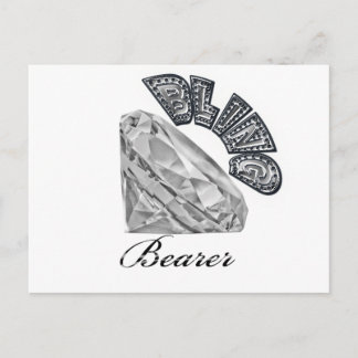 Cartão Postal Presente de Casamento Bling Bearer