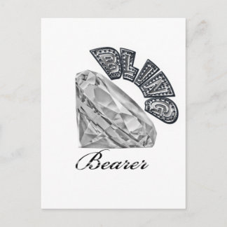 Cartão Postal Presente de Casamento Bling Bearer