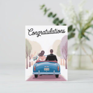 Cartão Postal Presente de Casamento Marido Esposa Parabéns