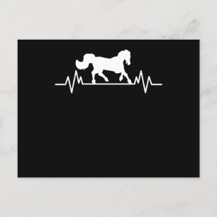 Cartão Postal Presente de Cavalgada Divertido Coração Batendo De