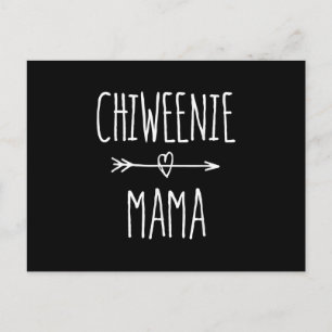 Cartão Postal presente de chiweenie mama chihuahua