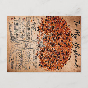 Cartão Postal Presente de Citação de Amor para Marido, Aniversár