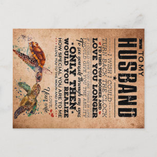 Cartão Postal Presente de Citação de Amor para Marido, Aniversár