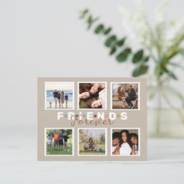 Cartão Postal Presente de Colagem de Fotos dos Amigos Modernos p