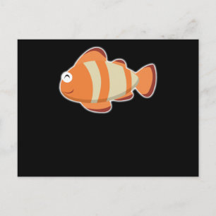 Cartão Postal Presente de design de oceano de peixe baleia nataç
