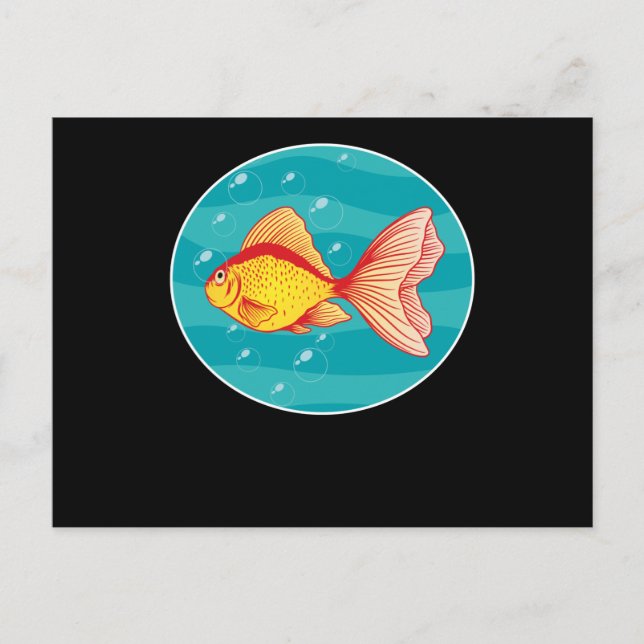 Cartão Postal Presente de Design de Oceano de Peixe Baleia Nataç (Frente)